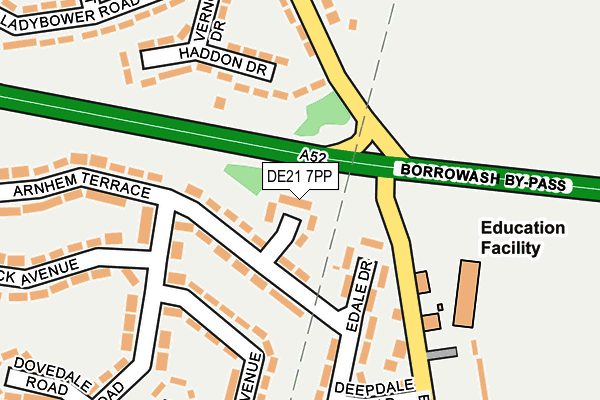 DE21 7PP map - OS OpenMap – Local (Ordnance Survey) DE21 7PP map - OS OpenMap – Local (Ordnance Survey)