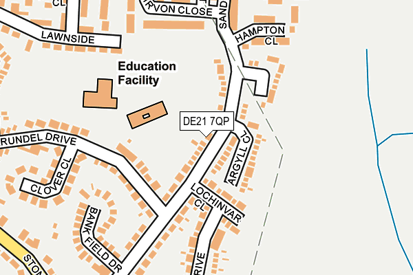 DE21 7QP map - OS OpenMap – Local (Ordnance Survey)