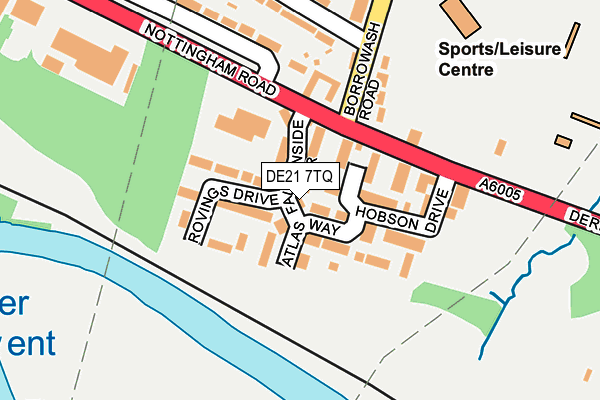 DE21 7TQ map - OS OpenMap – Local (Ordnance Survey)