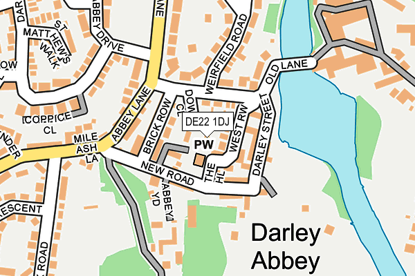 DE22 1DJ map - OS OpenMap – Local (Ordnance Survey) DE22 1DJ map - OS OpenMap – Local (Ordnance Survey)
