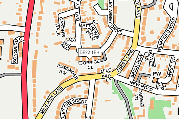 DE22 1EH map - OS OpenMap – Local (Ordnance Survey) DE22 1EH map - OS OpenMap – Local (Ordnance Survey)