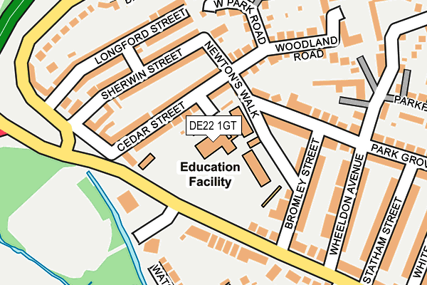 DE22 1GT map - OS OpenMap – Local (Ordnance Survey) DE22 1GT map - OS OpenMap – Local (Ordnance Survey)