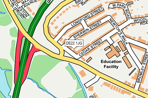 DE22 1JG map - OS OpenMap – Local (Ordnance Survey) DE22 1JG map - OS OpenMap – Local (Ordnance Survey)