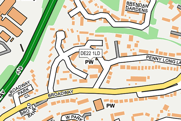 DE22 1LD map - OS OpenMap – Local (Ordnance Survey) DE22 1LD map - OS OpenMap – Local (Ordnance Survey)