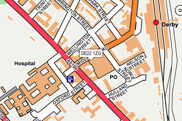 DE22 1ZG map - OS OpenMap – Local (Ordnance Survey) DE22 1ZG map - OS OpenMap – Local (Ordnance Survey)