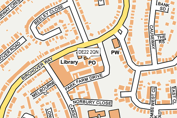 DE22 2QN map - OS OpenMap – Local (Ordnance Survey) DE22 2QN map - OS OpenMap – Local (Ordnance Survey)