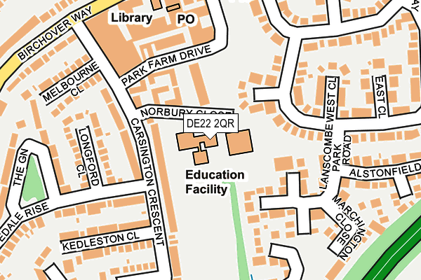 DE22 2QR map - OS OpenMap – Local (Ordnance Survey) DE22 2QR map - OS OpenMap – Local (Ordnance Survey)