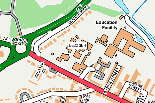 DE22 3BH map - OS OpenMap – Local (Ordnance Survey) DE22 3BH map - OS OpenMap – Local (Ordnance Survey)