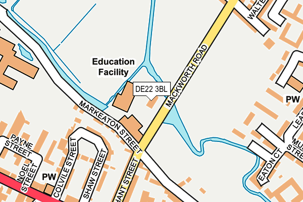DE22 3BL map - OS OpenMap – Local (Ordnance Survey) DE22 3BL map - OS OpenMap – Local (Ordnance Survey)