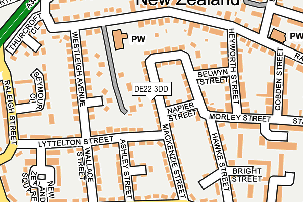 DE22 3DD map - OS OpenMap – Local (Ordnance Survey) DE22 3DD map - OS OpenMap – Local (Ordnance Survey)