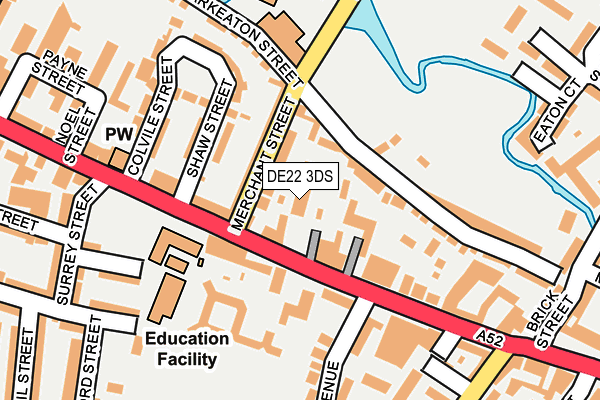 DE22 3DS map - OS OpenMap – Local (Ordnance Survey) DE22 3DS map - OS OpenMap – Local (Ordnance Survey)