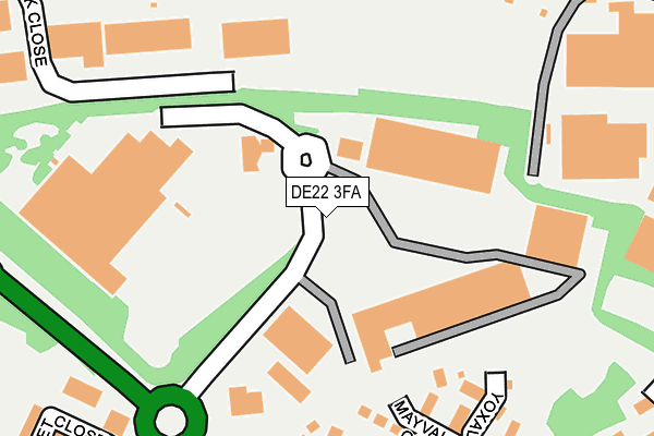 DE22 3FA map - OS OpenMap – Local (Ordnance Survey) DE22 3FA map - OS OpenMap – Local (Ordnance Survey)