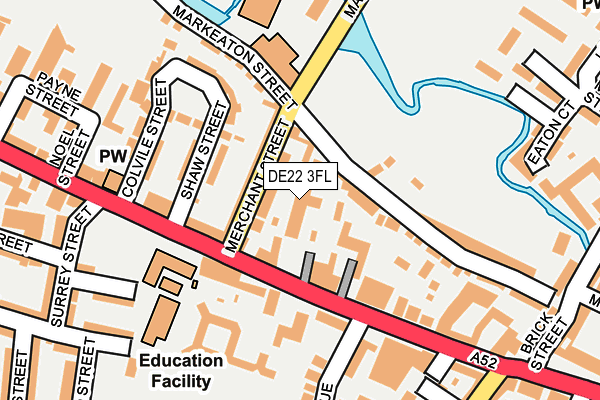 DE22 3FL map - OS OpenMap – Local (Ordnance Survey) DE22 3FL map - OS OpenMap – Local (Ordnance Survey)