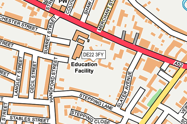 DE22 3FY map - OS OpenMap – Local (Ordnance Survey) DE22 3FY map - OS OpenMap – Local (Ordnance Survey)
