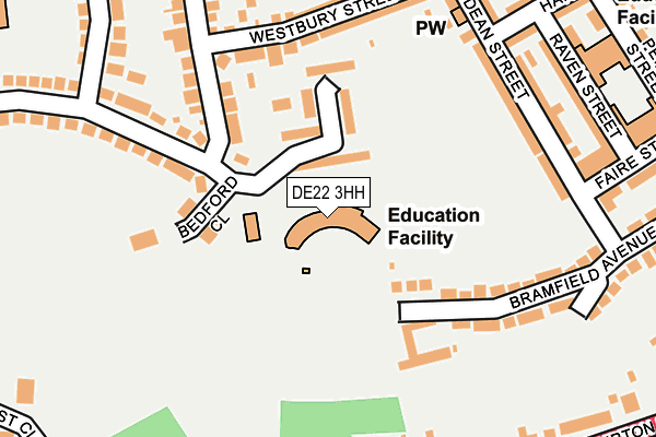 DE22 3HH map - OS OpenMap – Local (Ordnance Survey) DE22 3HH map - OS OpenMap – Local (Ordnance Survey)