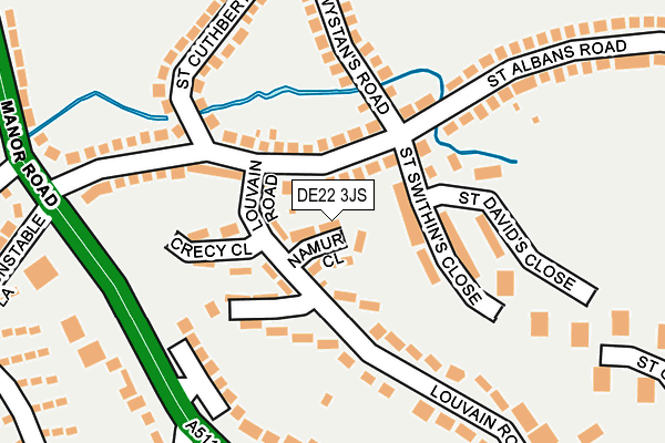 DE22 3JS map - OS OpenMap – Local (Ordnance Survey) DE22 3JS map - OS OpenMap – Local (Ordnance Survey)