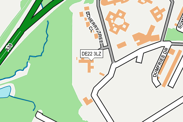 DE22 3LZ map - OS OpenMap – Local (Ordnance Survey) DE22 3LZ map - OS OpenMap – Local (Ordnance Survey)