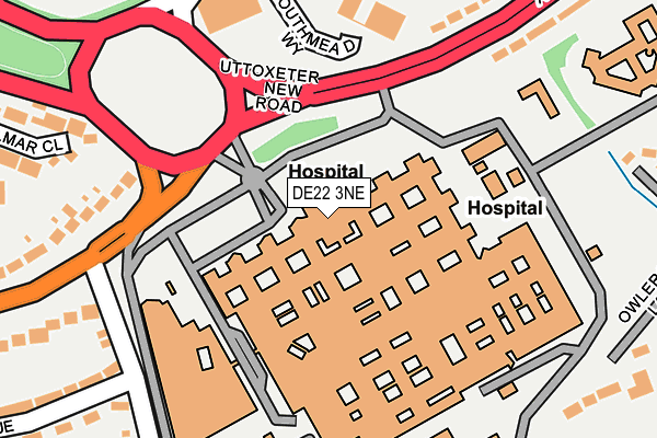 DE22 3NE map - OS OpenMap – Local (Ordnance Survey) DE22 3NE map - OS OpenMap – Local (Ordnance Survey)