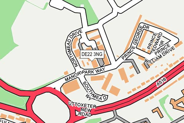 DE22 3NG map - OS OpenMap – Local (Ordnance Survey) DE22 3NG map - OS OpenMap – Local (Ordnance Survey)