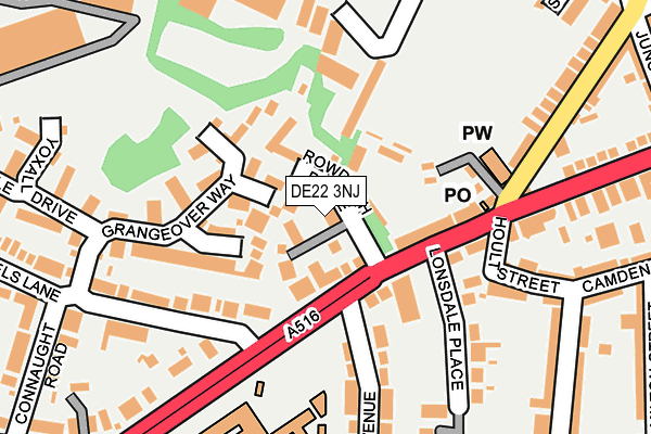DE22 3NJ map - OS OpenMap – Local (Ordnance Survey) DE22 3NJ map - OS OpenMap – Local (Ordnance Survey)