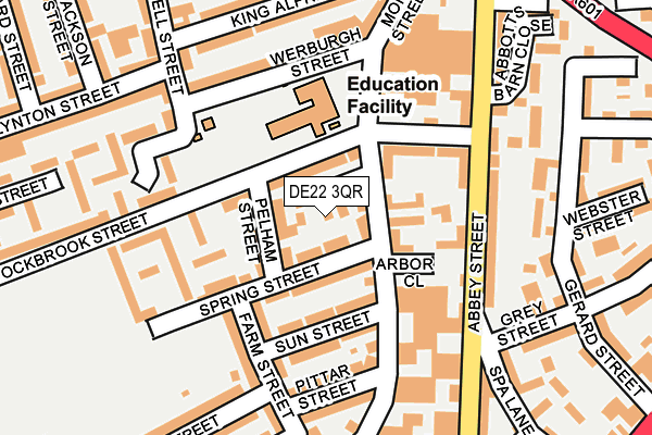 DE22 3QR map - OS OpenMap – Local (Ordnance Survey) DE22 3QR map - OS OpenMap – Local (Ordnance Survey)