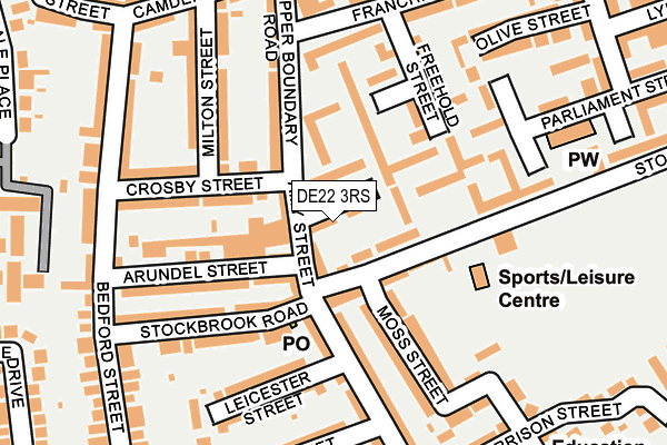 DE22 3RS map - OS OpenMap – Local (Ordnance Survey) DE22 3RS map - OS OpenMap – Local (Ordnance Survey)