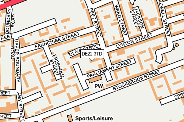 DE22 3TD map - OS OpenMap – Local (Ordnance Survey) DE22 3TD map - OS OpenMap – Local (Ordnance Survey)