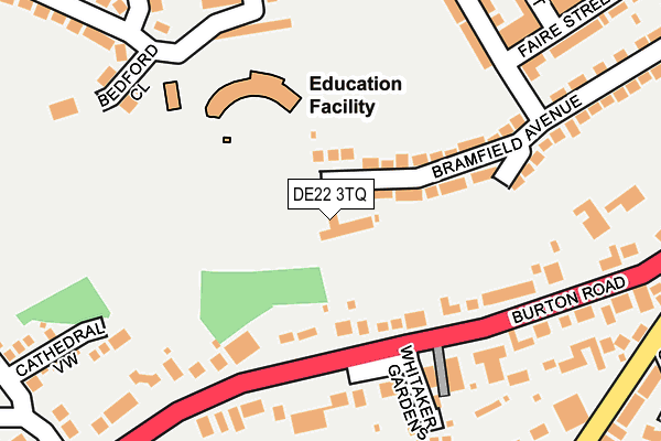 DE22 3TQ map - OS OpenMap – Local (Ordnance Survey) DE22 3TQ map - OS OpenMap – Local (Ordnance Survey)