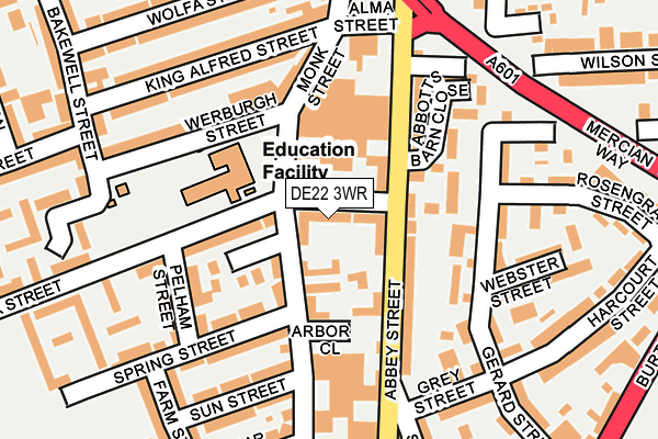 DE22 3WR map - OS OpenMap – Local (Ordnance Survey) DE22 3WR map - OS OpenMap – Local (Ordnance Survey)