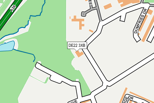 DE22 3XB map - OS OpenMap – Local (Ordnance Survey) DE22 3XB map - OS OpenMap – Local (Ordnance Survey)