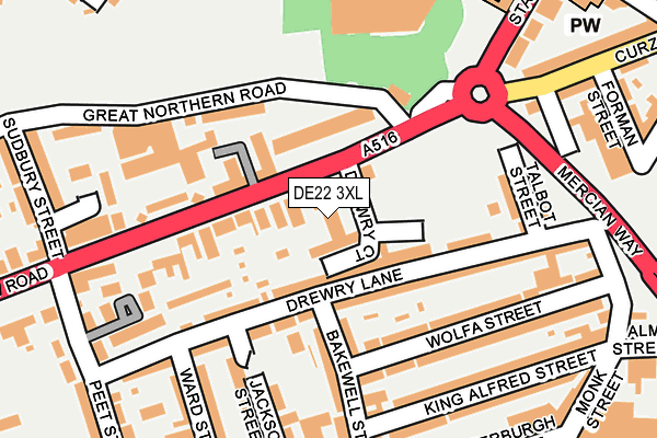 DE22 3XL map - OS OpenMap – Local (Ordnance Survey) DE22 3XL map - OS OpenMap – Local (Ordnance Survey)