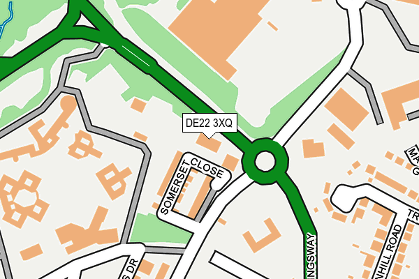 DE22 3XQ map - OS OpenMap – Local (Ordnance Survey) DE22 3XQ map - OS OpenMap – Local (Ordnance Survey)