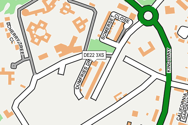 DE22 3XS map - OS OpenMap – Local (Ordnance Survey) DE22 3XS map - OS OpenMap – Local (Ordnance Survey)