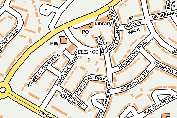 DE22 4GQ map - OS OpenMap – Local (Ordnance Survey) DE22 4GQ map - OS OpenMap – Local (Ordnance Survey)