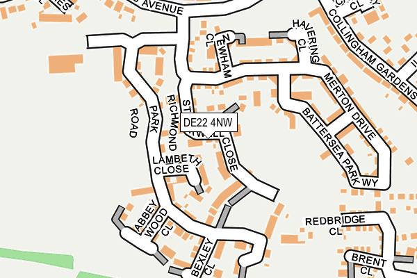 DE22 4NW map - OS OpenMap – Local (Ordnance Survey) DE22 4NW map - OS OpenMap – Local (Ordnance Survey)