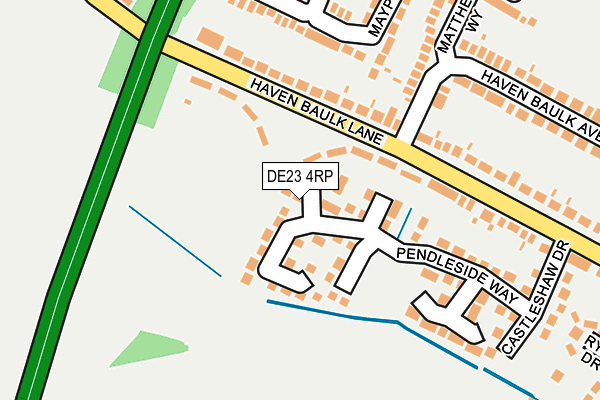 DE23 4RP map - OS OpenMap – Local (Ordnance Survey) DE23 4RP map - OS OpenMap – Local (Ordnance Survey)