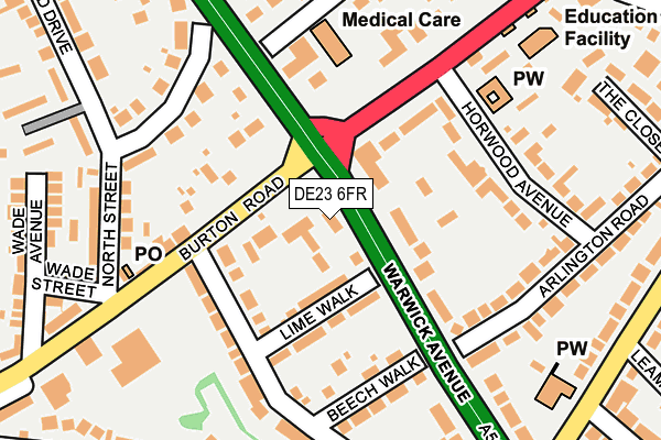 DE23 6FR map - OS OpenMap – Local (Ordnance Survey) DE23 6FR map - OS OpenMap – Local (Ordnance Survey)