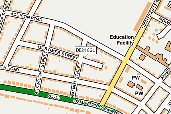 DE24 8GL map - OS OpenMap – Local (Ordnance Survey)
