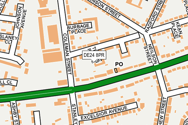 DE24 8PR map - OS OpenMap – Local (Ordnance Survey) DE24 8PR map - OS OpenMap – Local (Ordnance Survey)