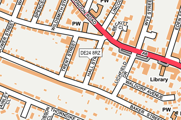 DE24 8RZ map - OS OpenMap – Local (Ordnance Survey)