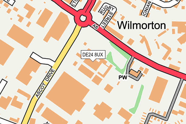 DE24 8UX map - OS OpenMap – Local (Ordnance Survey)