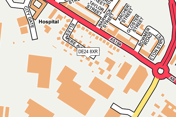 DE24 8XR map - OS OpenMap – Local (Ordnance Survey) DE24 8XR map - OS OpenMap – Local (Ordnance Survey)