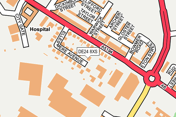 DE24 8XS map - OS OpenMap – Local (Ordnance Survey) DE24 8XS map - OS OpenMap – Local (Ordnance Survey)