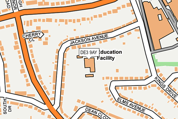 DE3 9AY map - OS OpenMap – Local (Ordnance Survey) DE3 9AY map - OS OpenMap – Local (Ordnance Survey)