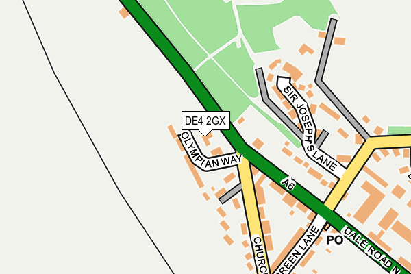 DE4 2GX map - OS OpenMap – Local (Ordnance Survey) DE4 2GX map - OS OpenMap – Local (Ordnance Survey)