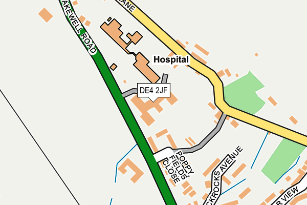 DE4 2JF map - OS OpenMap – Local (Ordnance Survey) DE4 2JF map - OS OpenMap – Local (Ordnance Survey)