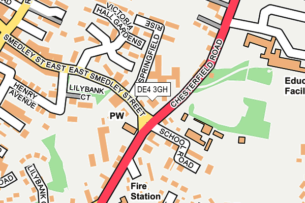 DE4 3GH map - OS OpenMap – Local (Ordnance Survey) DE4 3GH map - OS OpenMap – Local (Ordnance Survey)