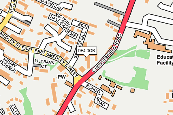 DE4 3QB map - OS OpenMap – Local (Ordnance Survey) DE4 3QB map - OS OpenMap – Local (Ordnance Survey)