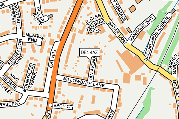 DE4 4AZ map - OS OpenMap – Local (Ordnance Survey) DE4 4AZ map - OS OpenMap – Local (Ordnance Survey)