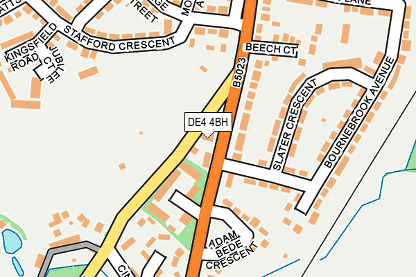 DE4 4BH map - OS OpenMap – Local (Ordnance Survey) DE4 4BH map - OS OpenMap – Local (Ordnance Survey)